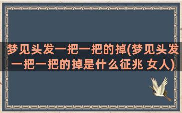 梦见头发一把一把的掉(梦见头发一把一把的掉是什么征兆 女人)